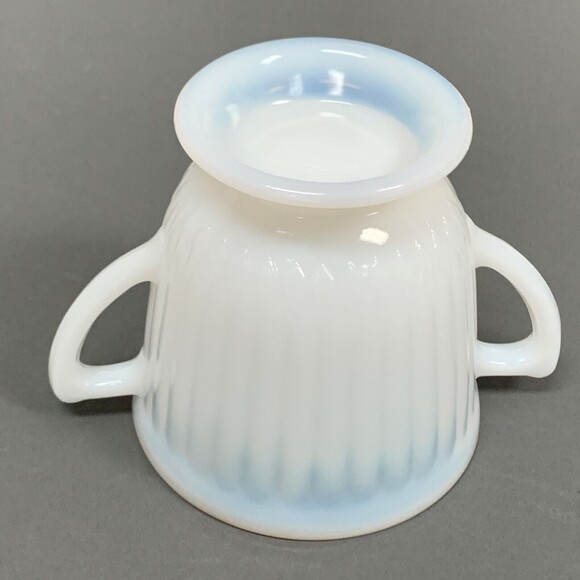 Macbeth Evans Petalware Monax White Footed Open Sugar Bowl Depression Glass - Picture 8 of 8